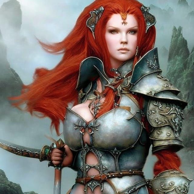 Female Dwarf Rogue in Ethereal Fantasy Style