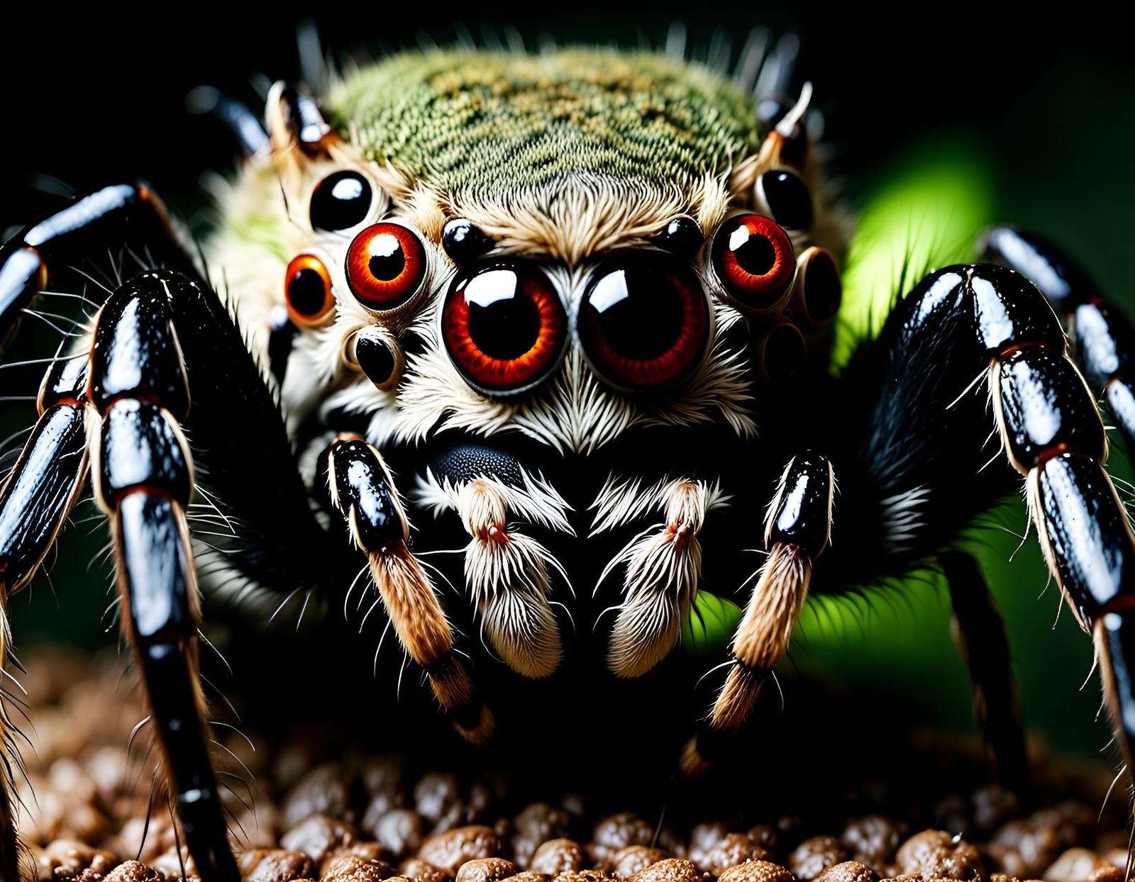 Horrorcore Eyeball Spider on Web of Destruction