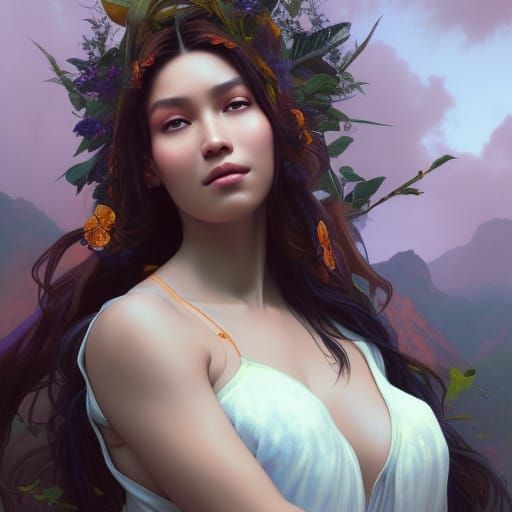 Maria Makiling Portrait in Digital Art Style