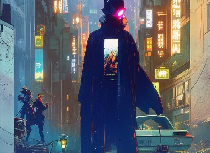 Lo-Fi Urban Fantasy Movie Poster in Vintage Style