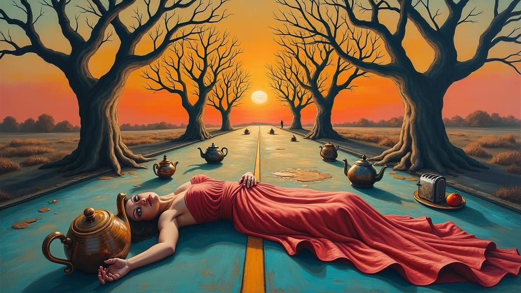 Surreal Kitchen Dreamscape in Style of Salvador Dali