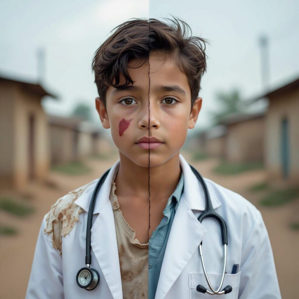 Split-Face Transformation: Child to Doctor in Cinematic Styl...