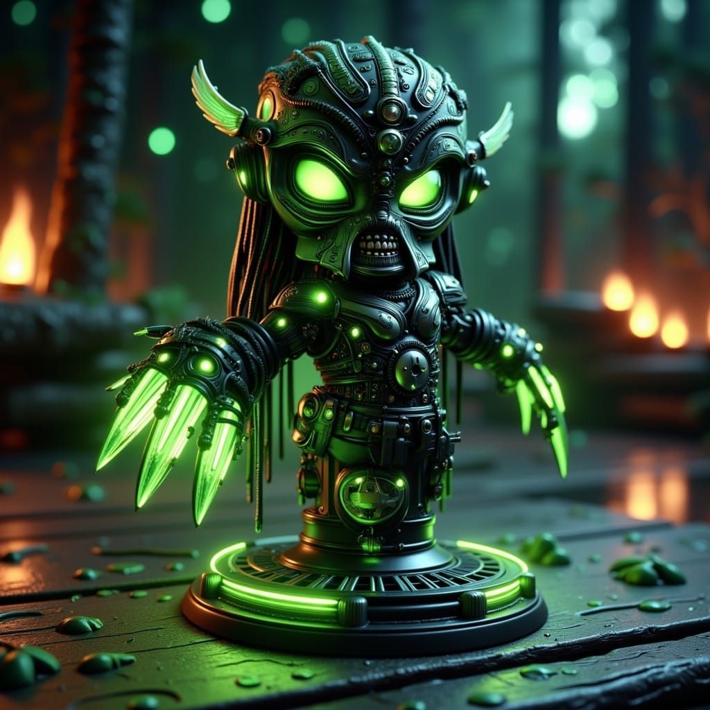 Cyberpunk Wrist Microphone in Neon Green with Retractable Cl...