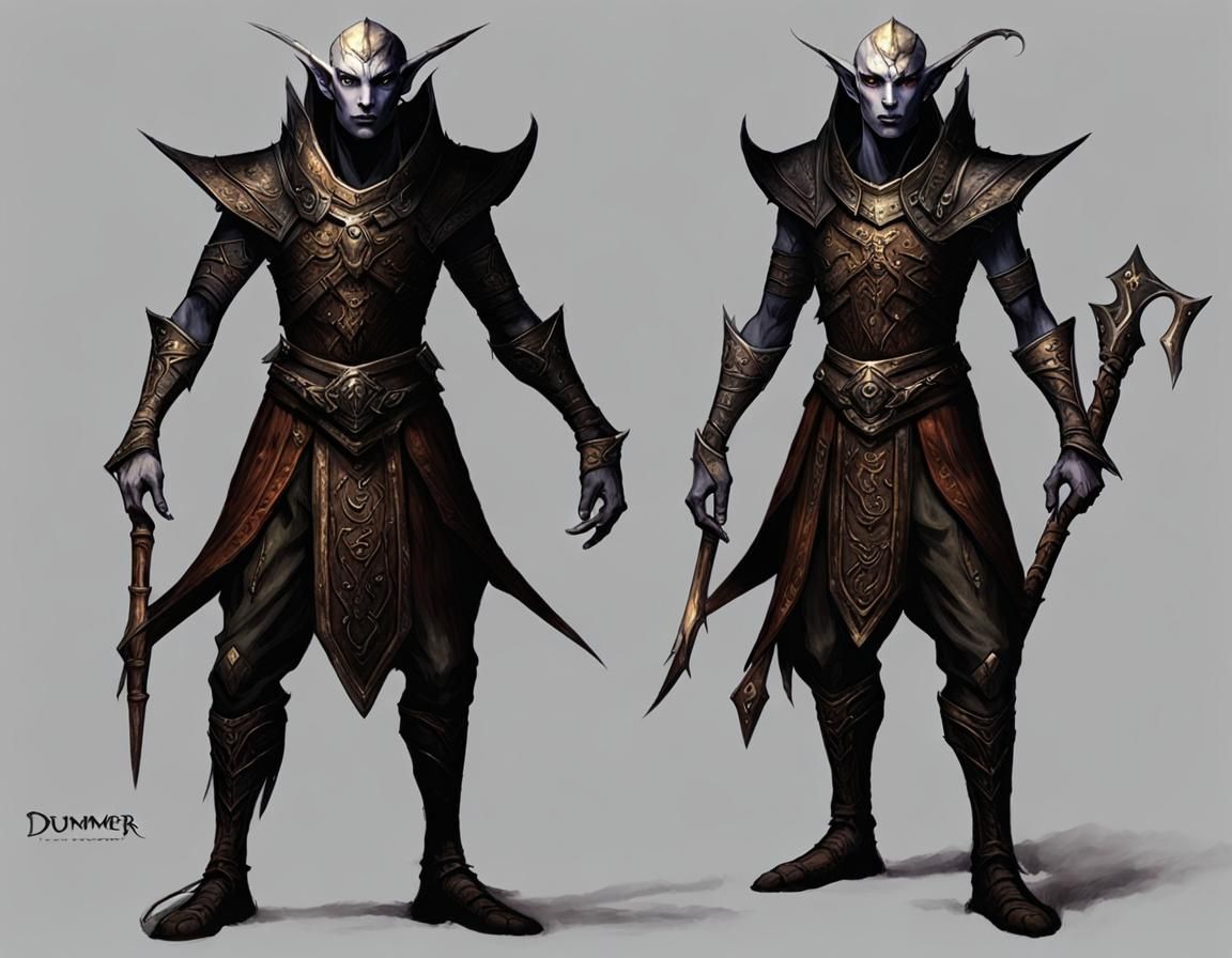 Epic Dark Elf Warrior of Morrowind