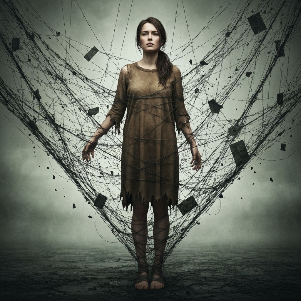 Entangled Woman: A Haunting Web of Memories