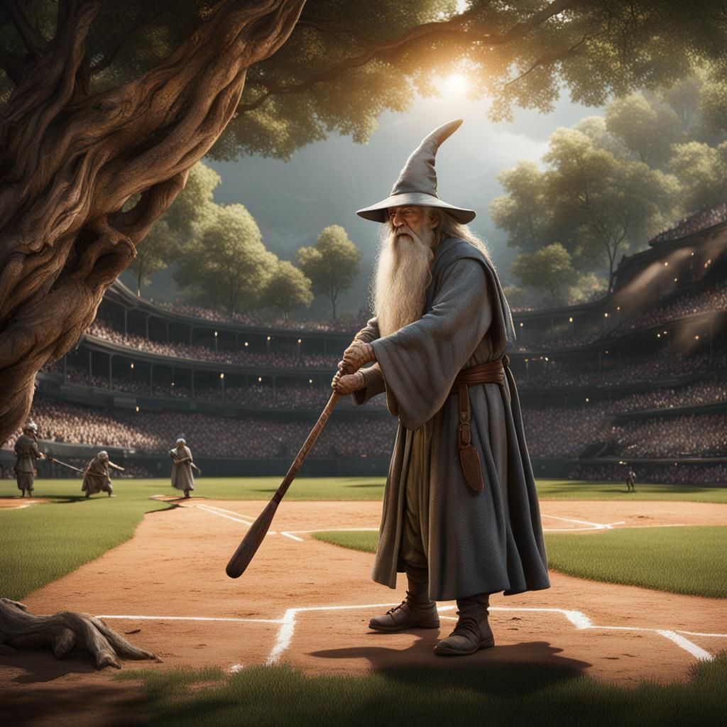 Gandalf Plays Baseball: Fantasy Concept Art