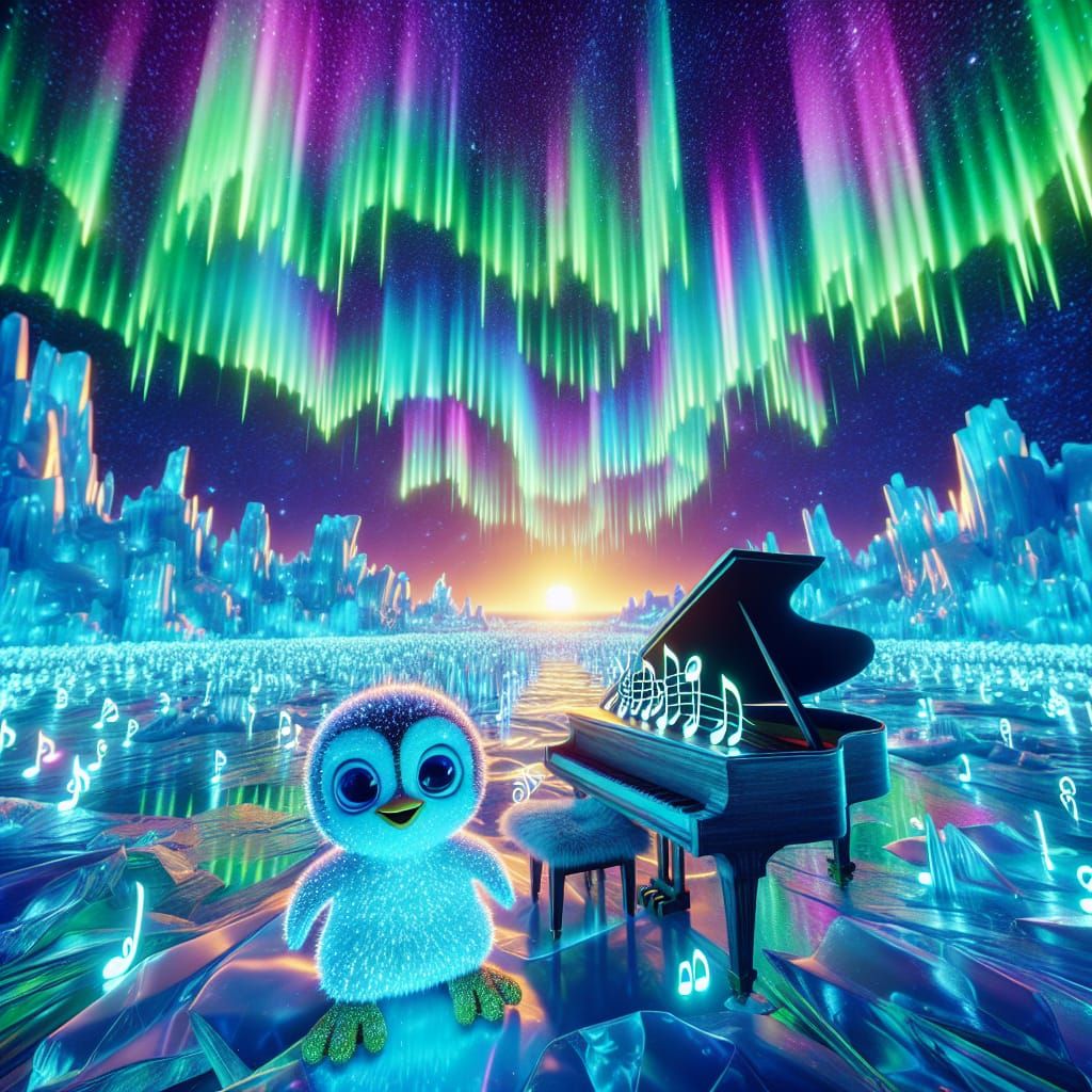 Arctic Lights and Penguin Music in 3D