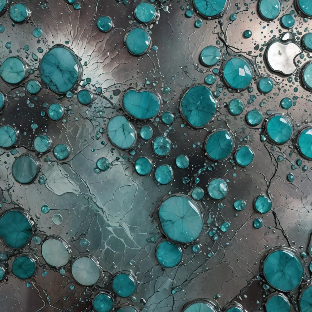 Surreal Apple on Quartz Road in Steel Storm