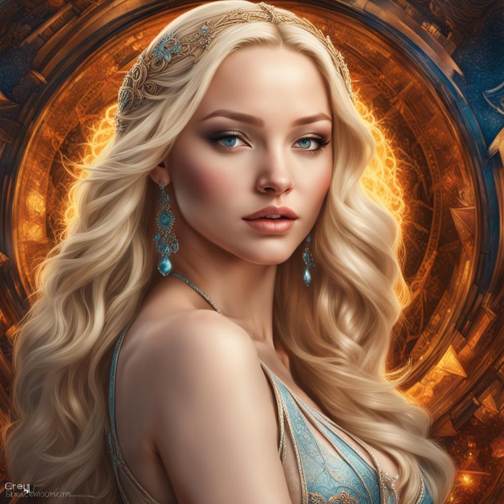 dove Cameron, pregnant, blond, fantasy, adult:: beautiful si...