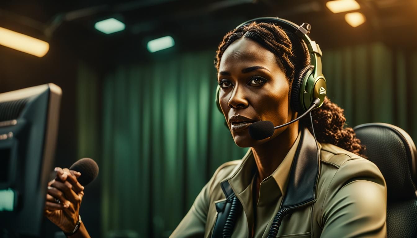 Hyperrealistic Operator Woman in Cinematic Film Still