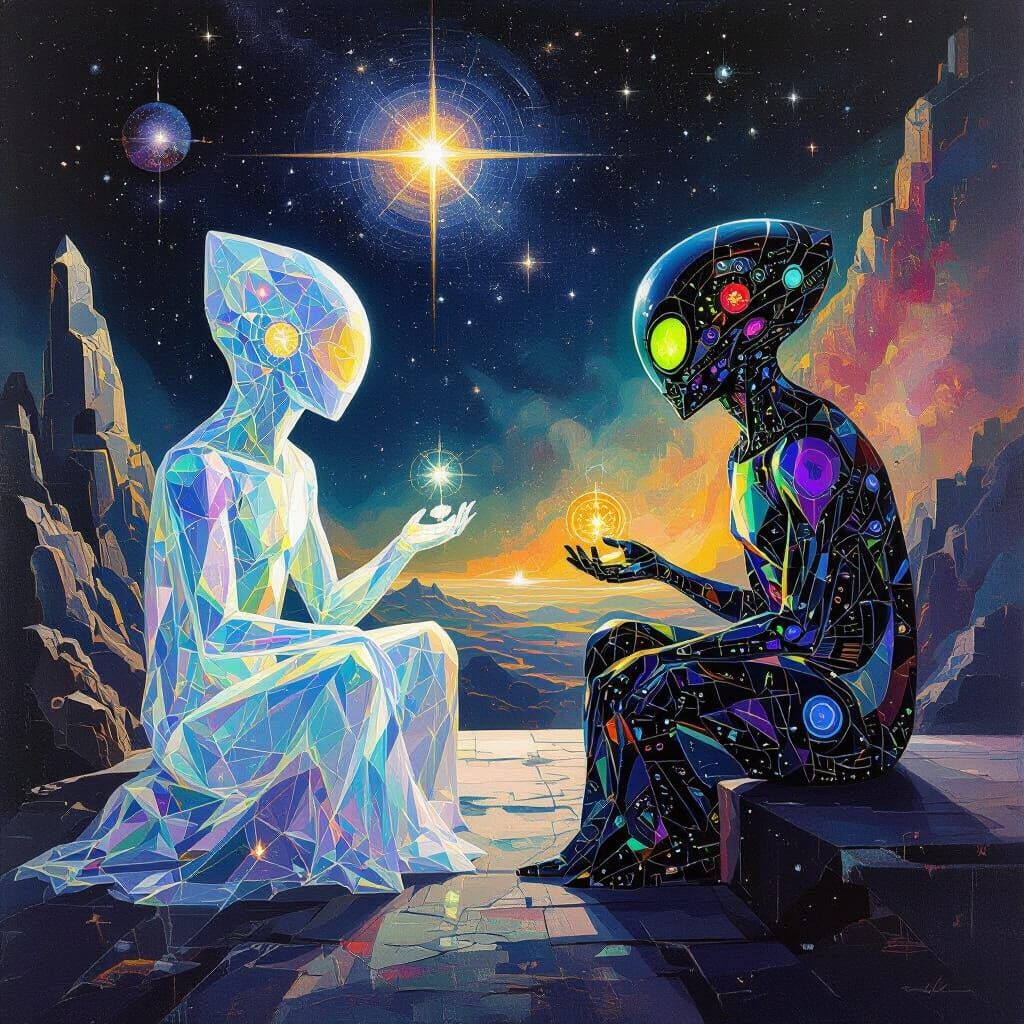 Alien Civilizations Meet on Space Station in Binary Star Sys...