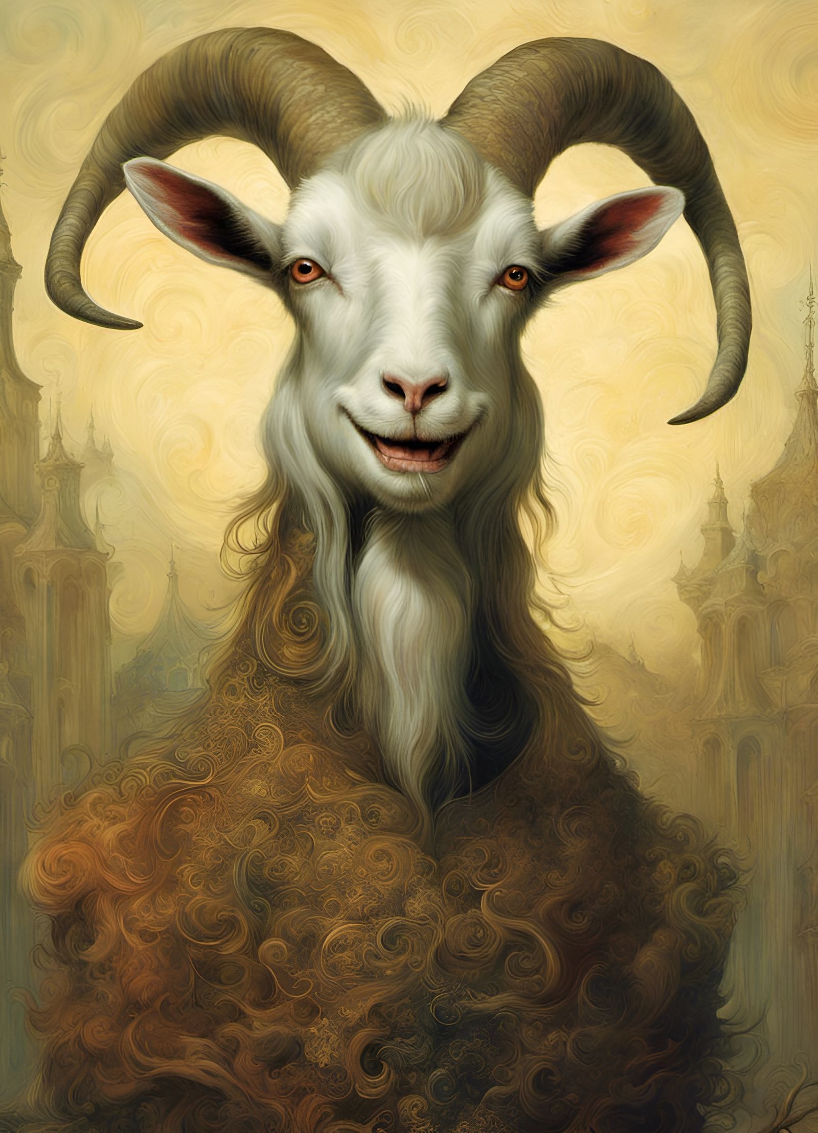 Whimsical Divine Goat.