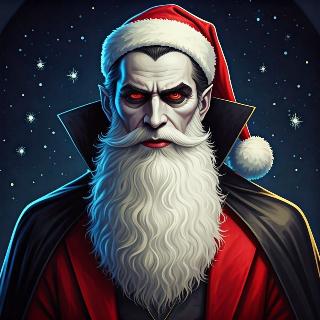 Castlevania's Dracula as Christmas Santa Claus