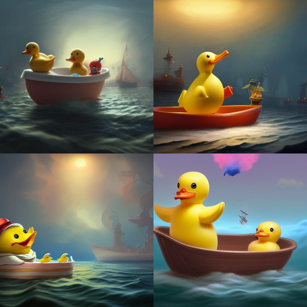 Toy Boat and Rubber Duck Bathtub Battle