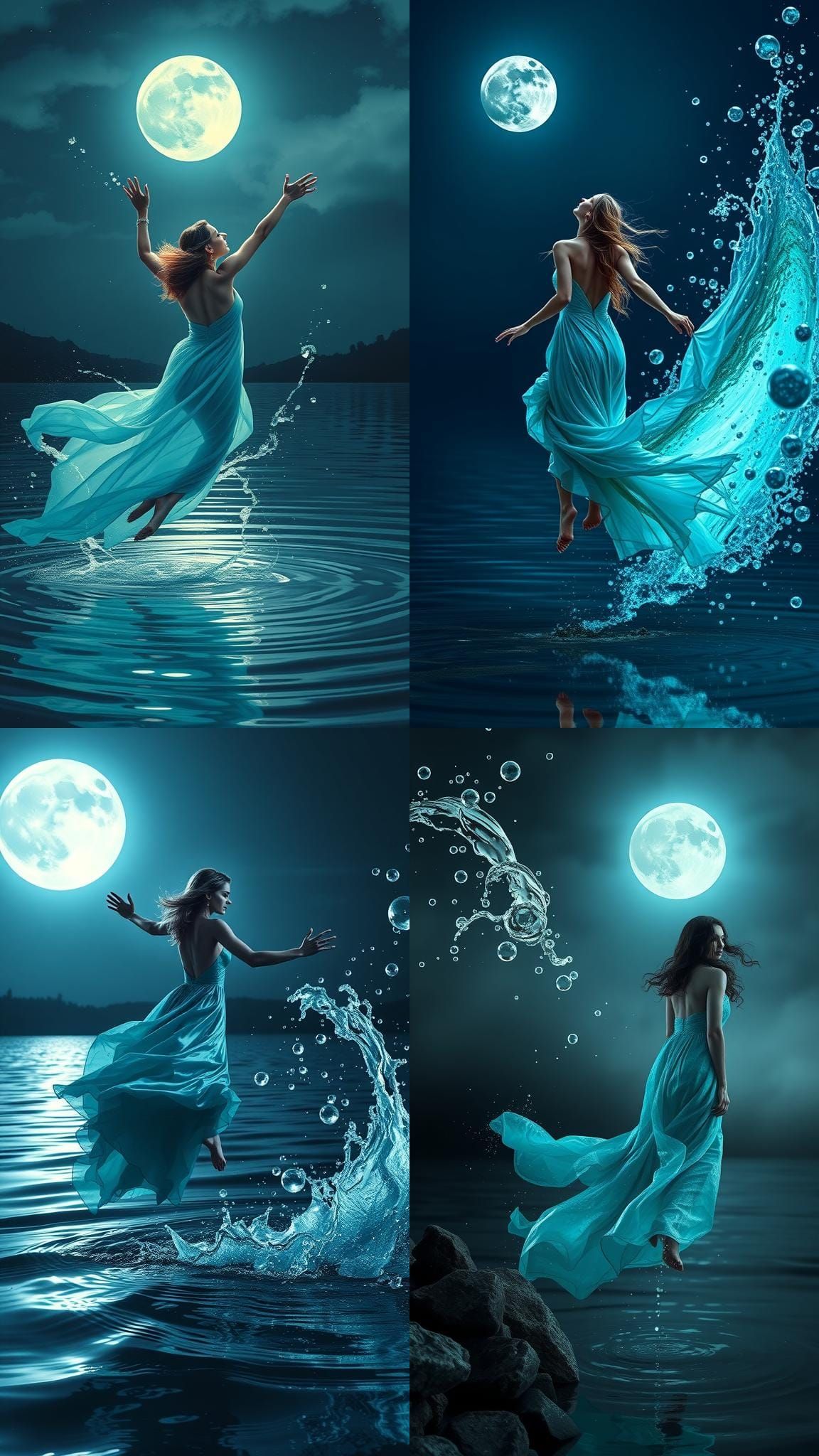 Tethys Leaping with Iridescent Splash