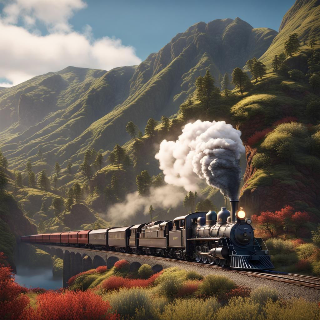 Steam Train at Cape Horn, California