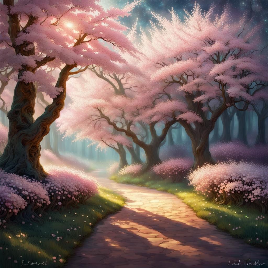 Cherry blossom path...