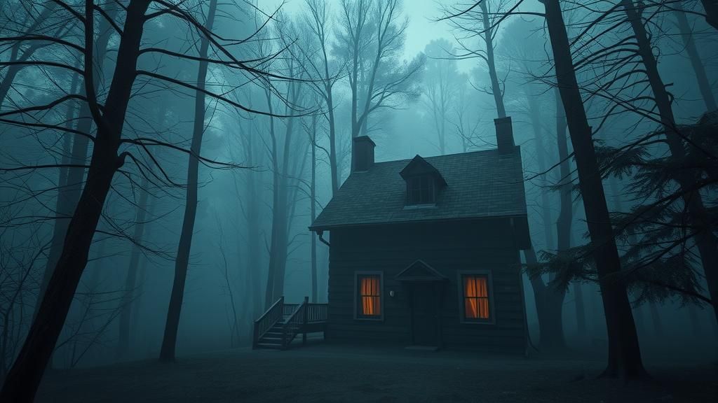 Creepy Haunted House in Eerie Forest: Photorealistic Horror