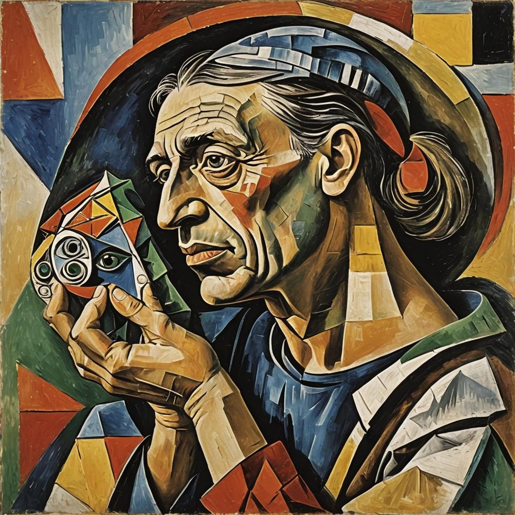 Abstract Figure in Cubist Style