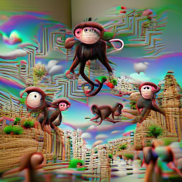 Surreal 3D Monkey Yearns to Return