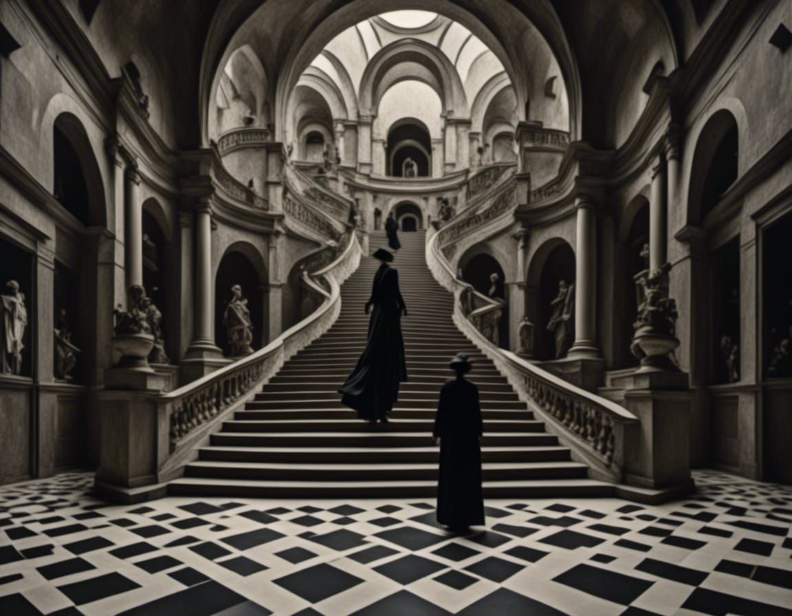 Surreal Stairway Dreamscape in Fauvist Style