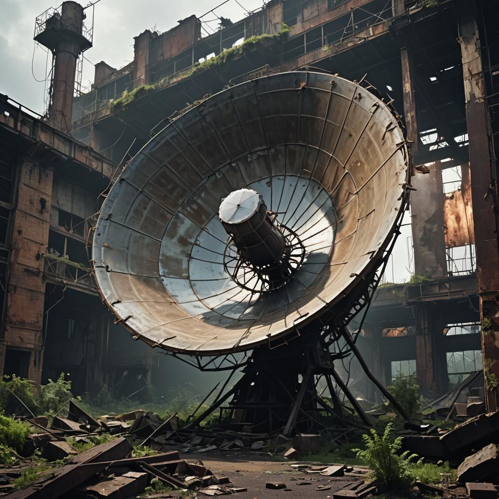 Post-Apocalyptic Satellite Dish Concept Art