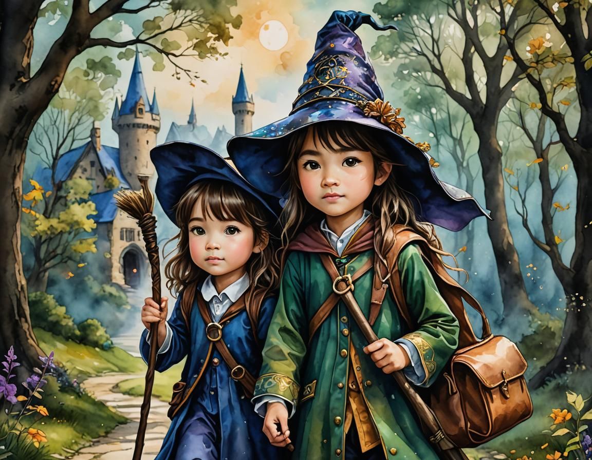Young Wizards' First Day: Alcohol Ink Art