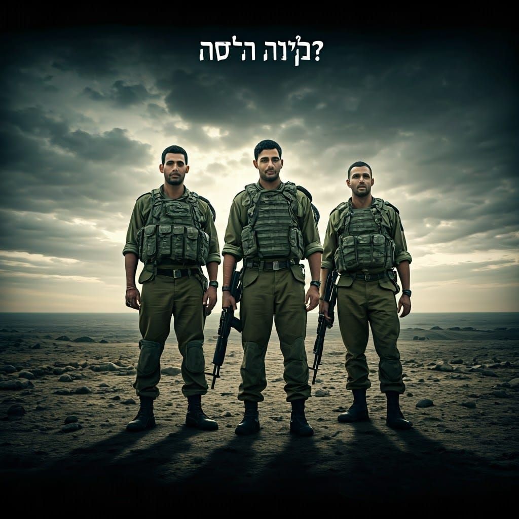 Contemplative Soldiers Gazing at Horizon in Nostalgic Film S...