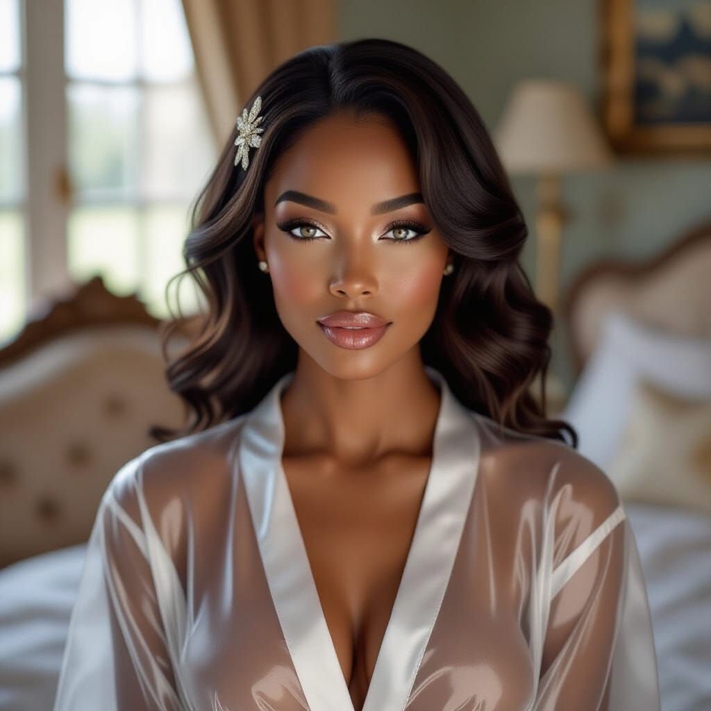 Serene Jamaican Woman in Hyperrealistic 3D Render