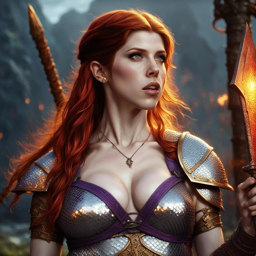 Red Sonja Concept Art in Dark Fantasy Style