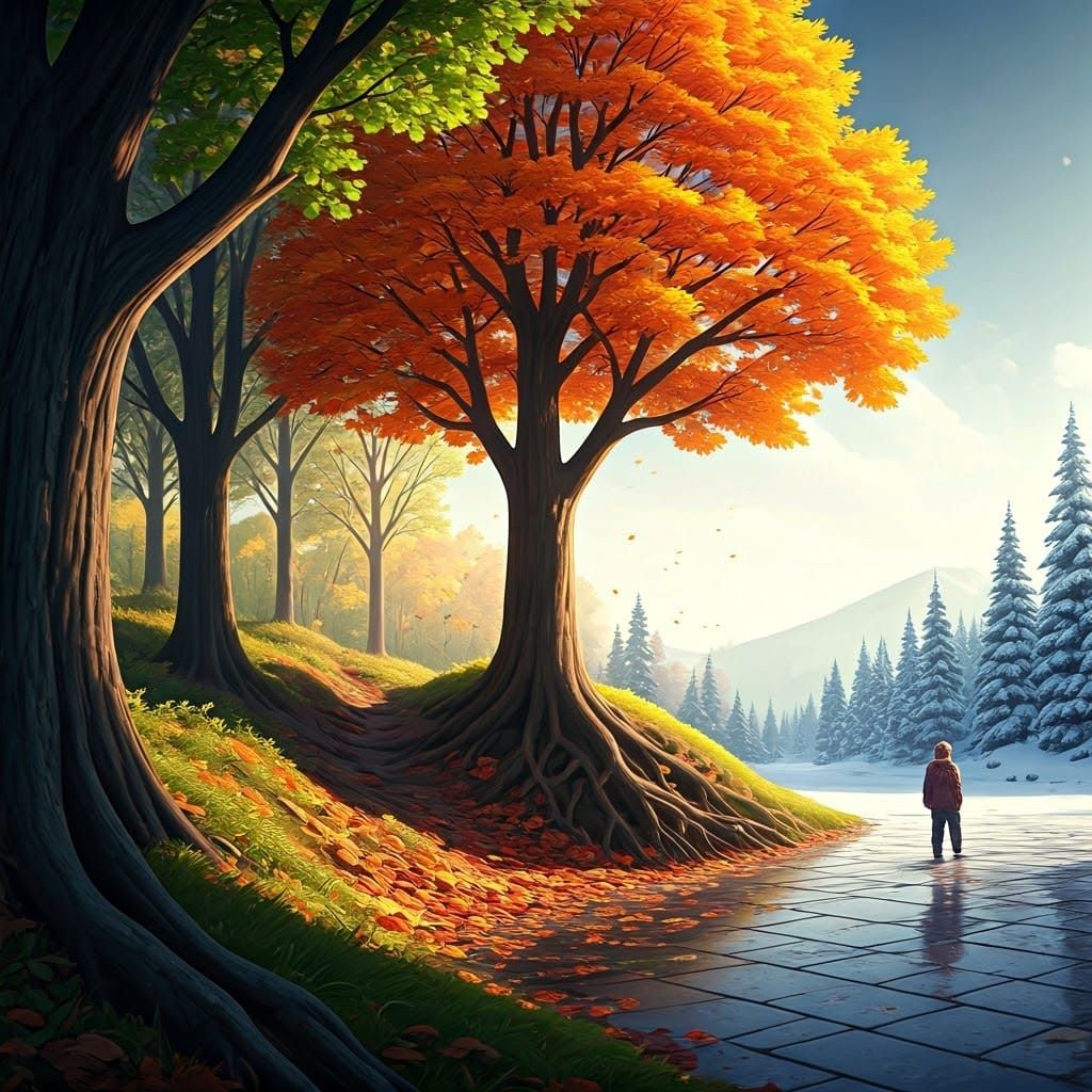 Four Seasons: A Boy's Journey in Matte Painting