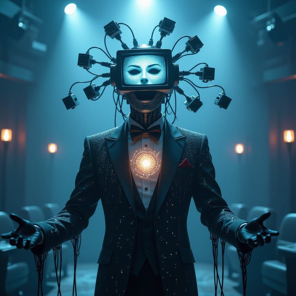 Spectral Showmaster in Corrupted Studio Control Room