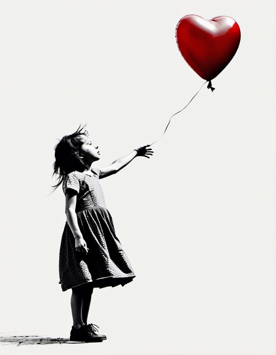 Girl with Balloon recreated