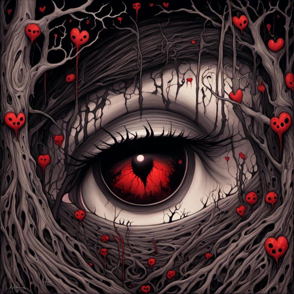 Creepy Darkling in Woods, Don't Starve Style