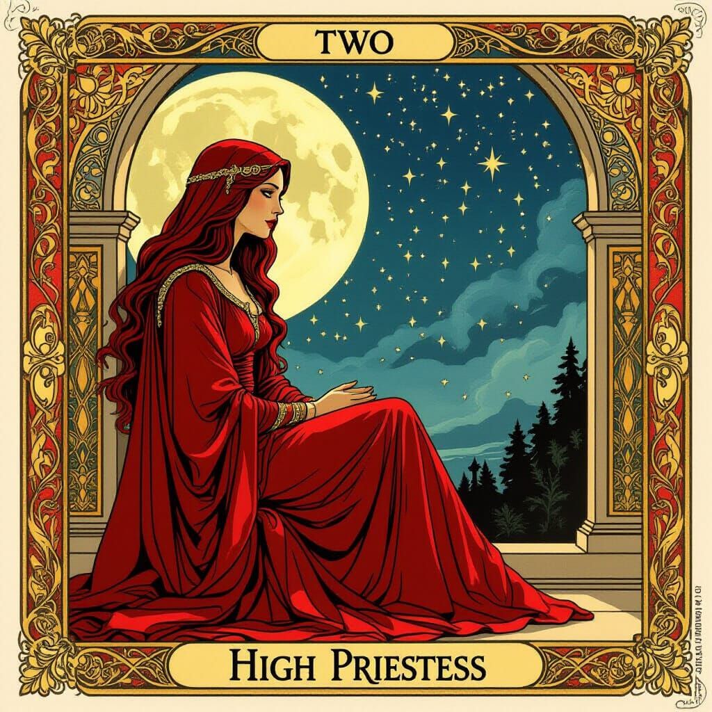 Melisandre as High Priestess Tarot Card