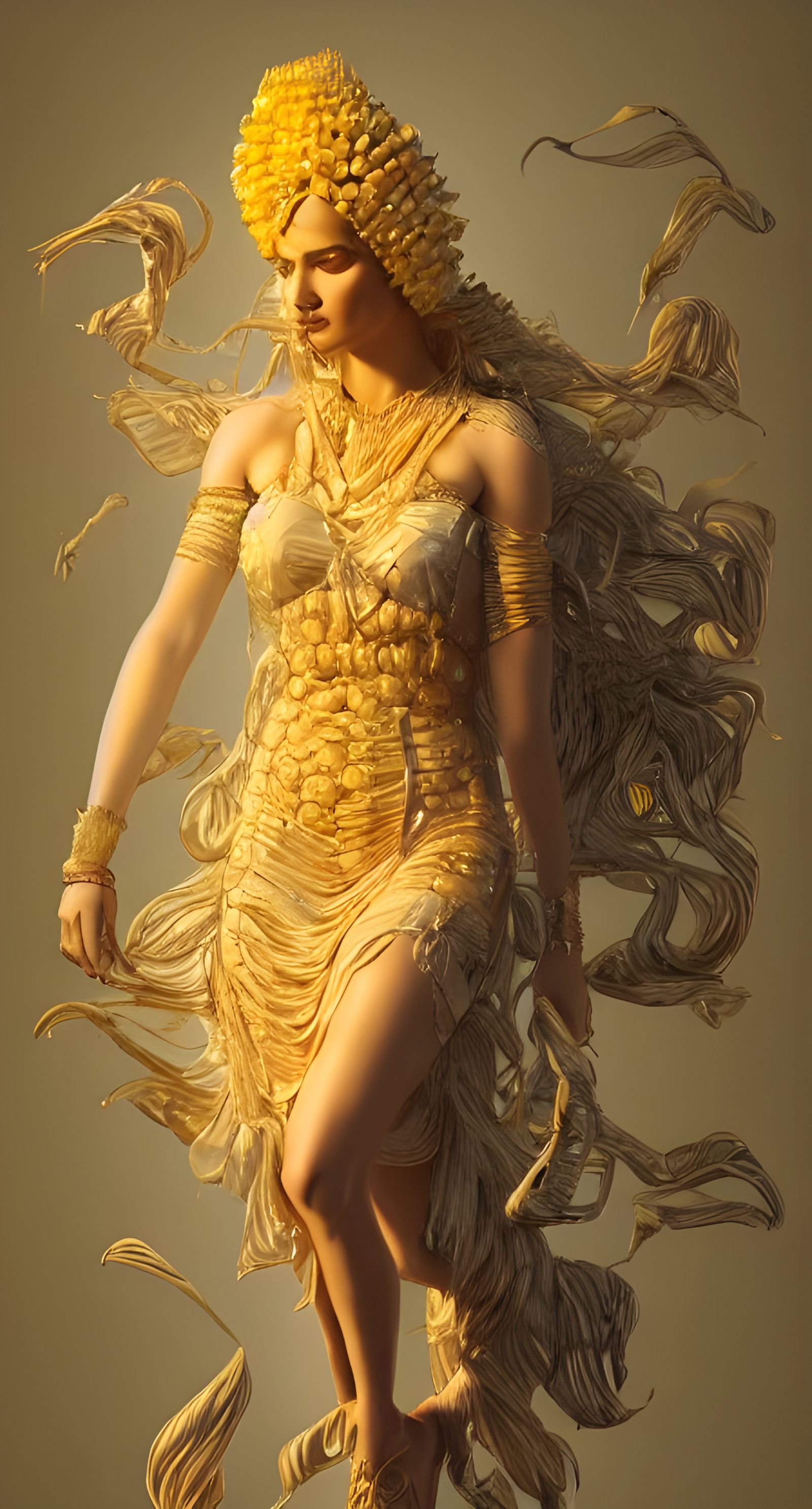 Beautiful Corn Goddess Concept Art