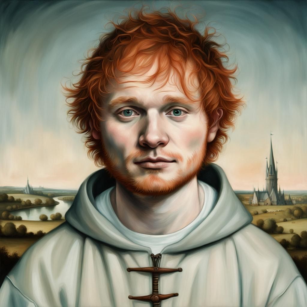Ed Sheeran Portrait in Renaissance Style