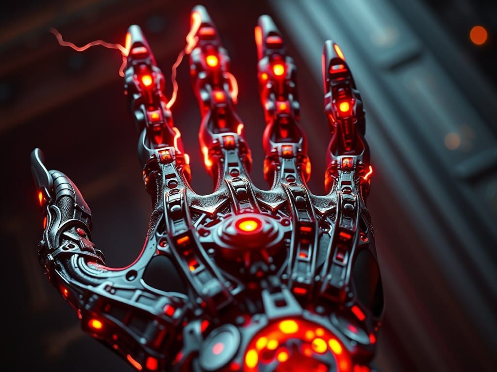 Biomechanical Prosthetic Hand with Electric Arcs