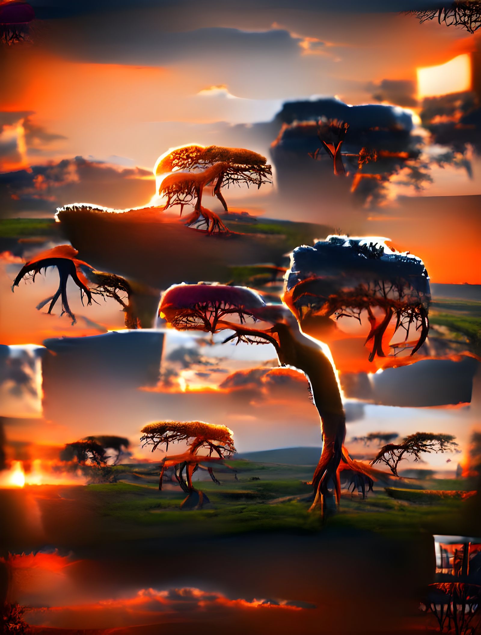 Serengeti Sunset: African Plains in 8k Resolution