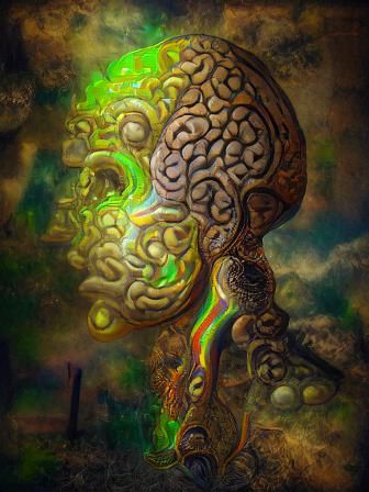 Psychedelic Visions of the Future in Acrylic Art