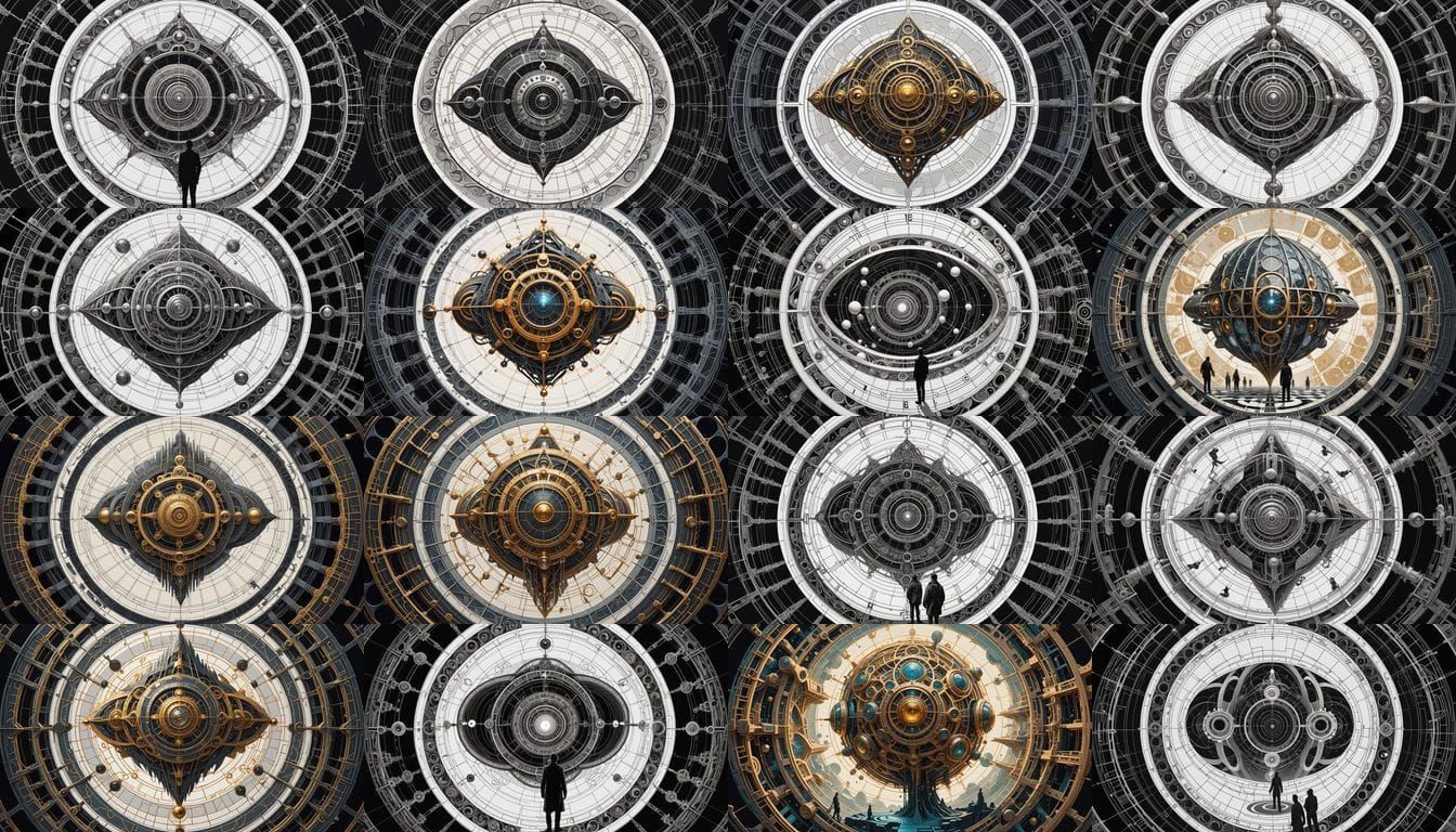 Sacred Geometric Harmony in Futuristic Resonance