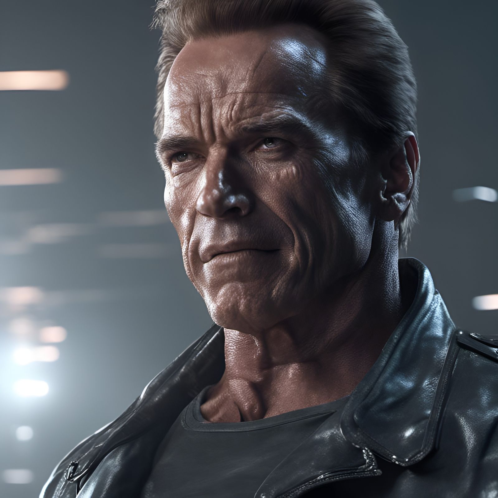 Arnold Schwarzenegger as The Terminator in 8k