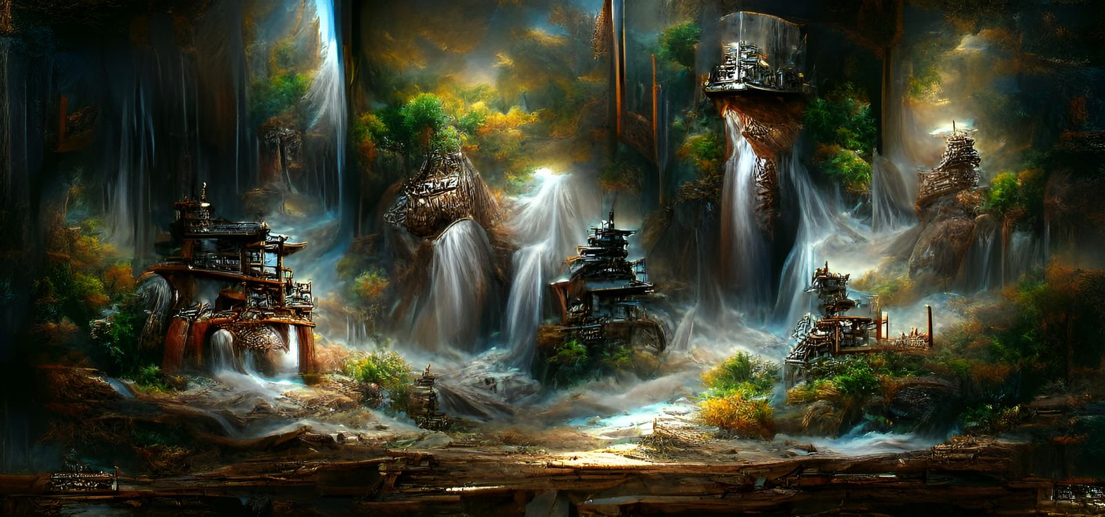 Steampunk Forest with Mad Scientists, Animated Style
