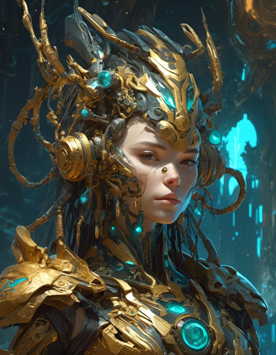 Cyborg Female Portrait in Unreal Engine 5