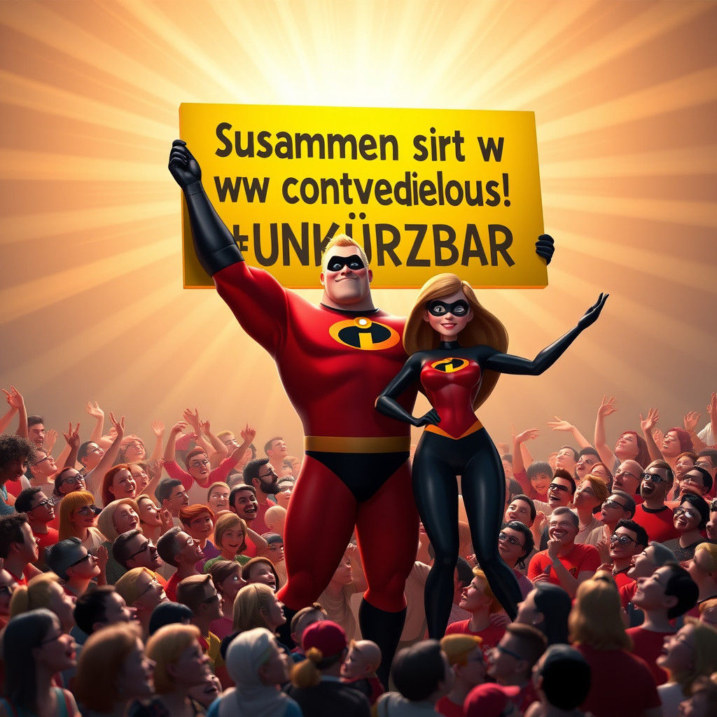 The Incredibles United: A Pixar-Inspired Scene