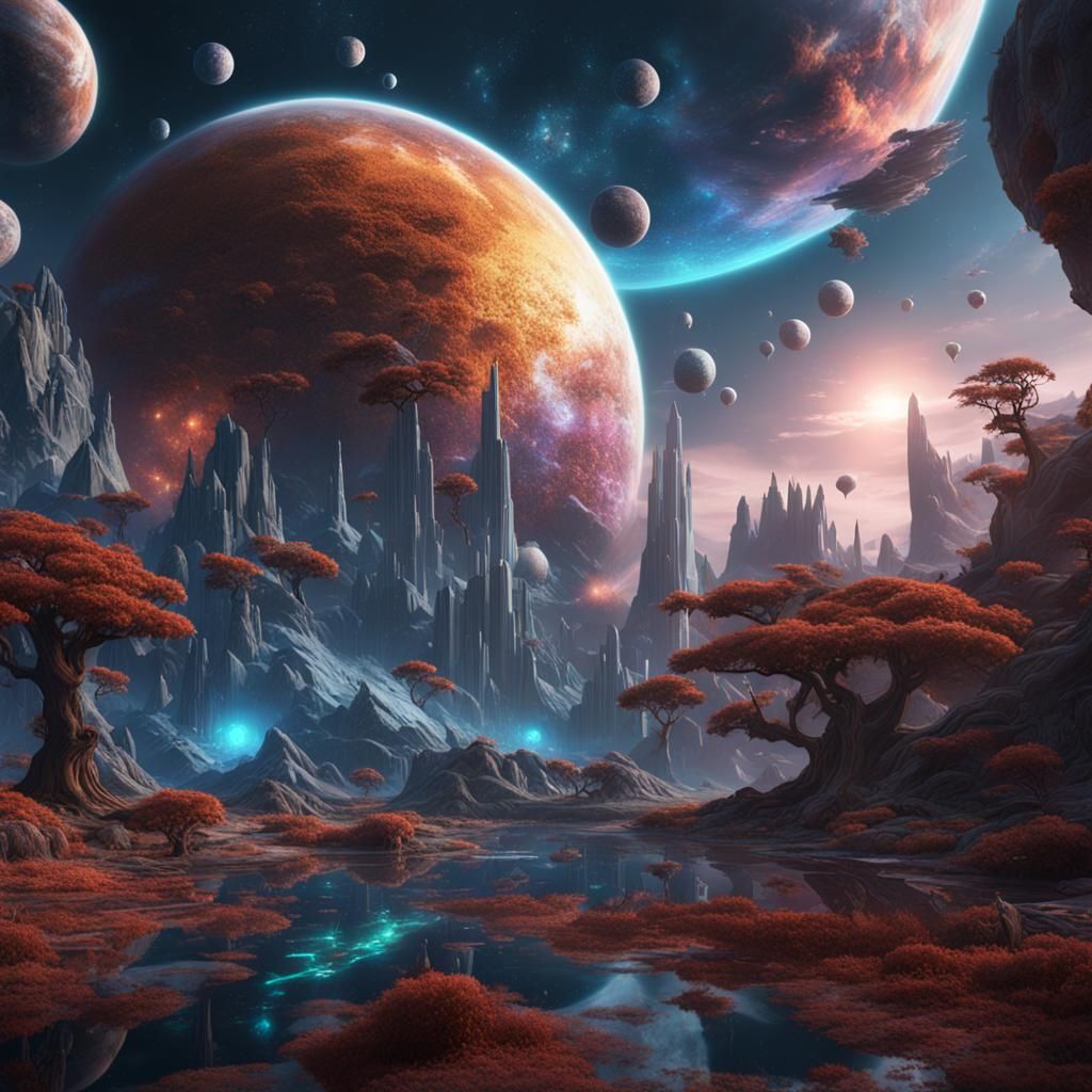 Multiverse Fantasy Concept Art in Detailed Matte Painting