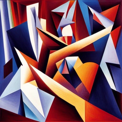 Abstract Cubist Composition in Euclidean Style