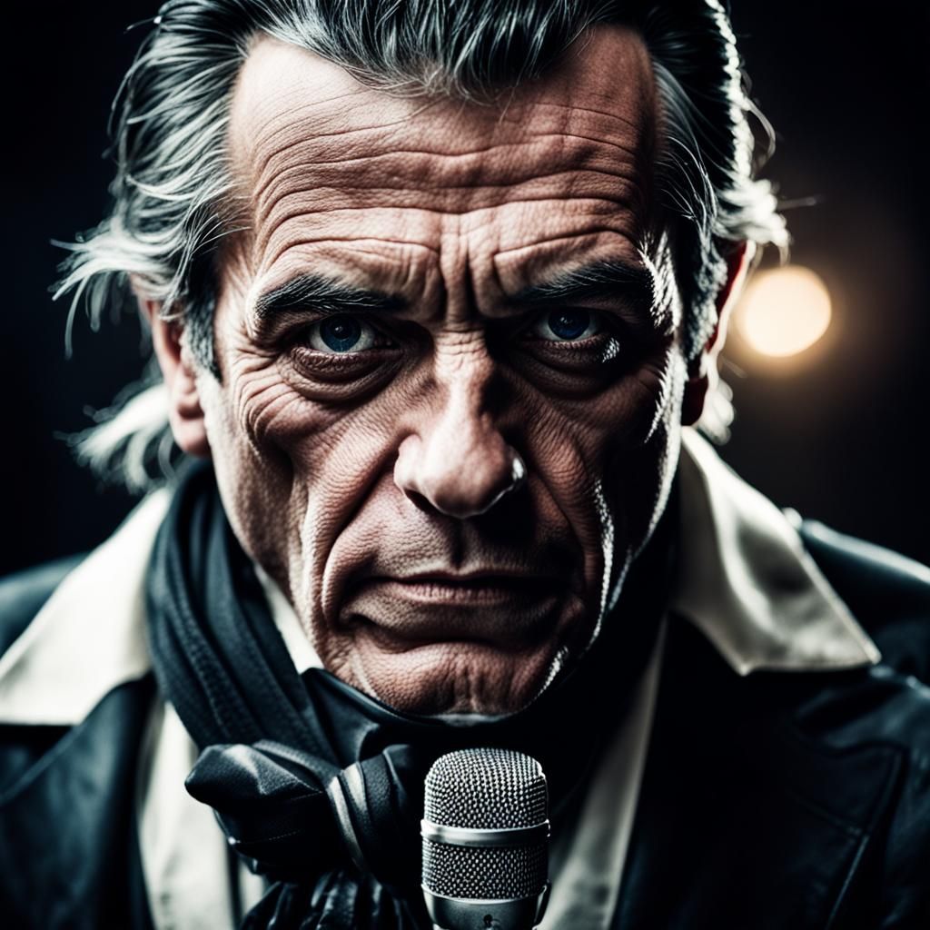 Singer in Ambient Light: Dramatic Portrait