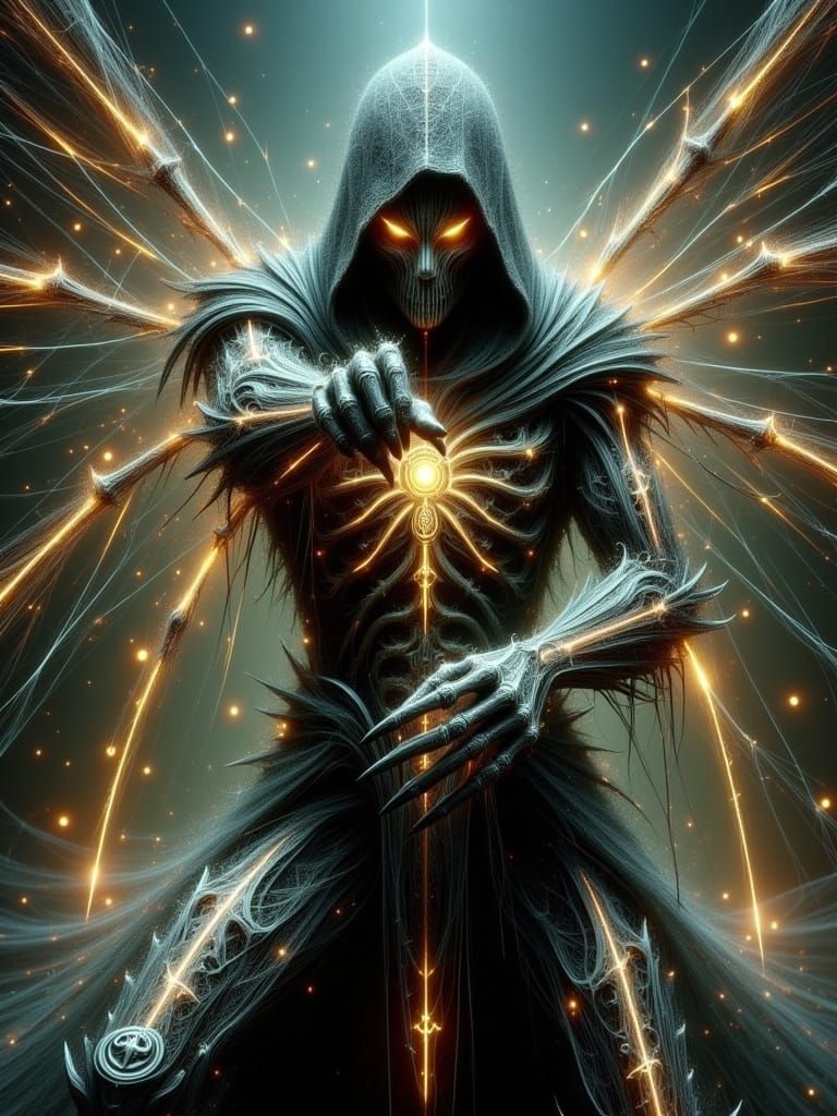 Spectral Knight with Cobwebs and Runes