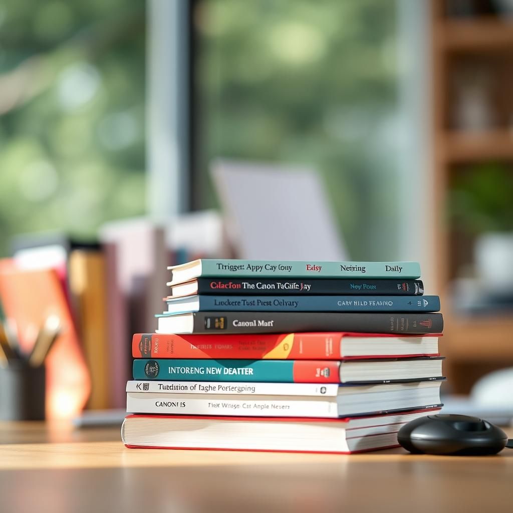 Professional Photo of Books with Bokeh